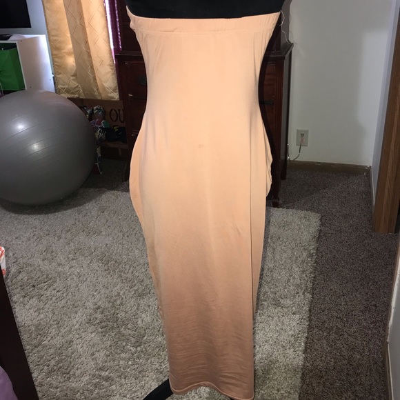 ❗️SALE❗️Tan Tube Dress - Picture 6 of 7